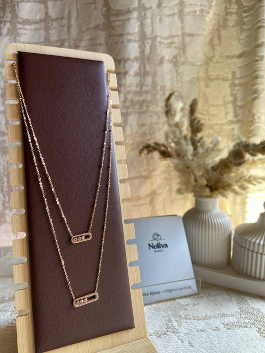 Sautoir messika rose gold Ag