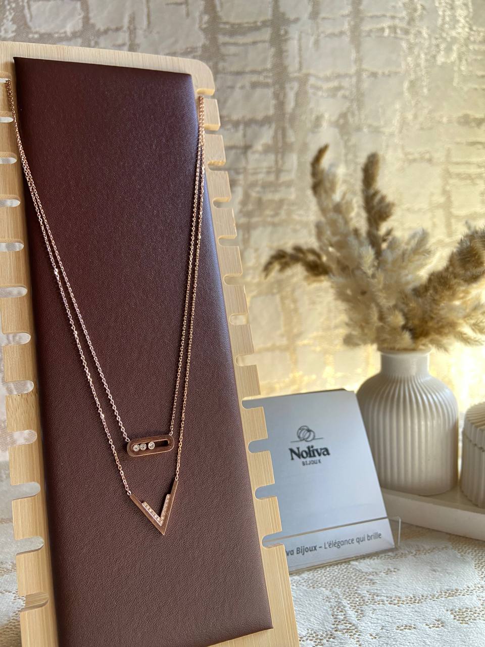Collier messika rose gold Ag